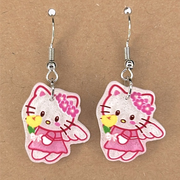 Fashion Jewelry Jewelry - Hello Kitty Acrylic Dangle Earrings Fashion Jewelry